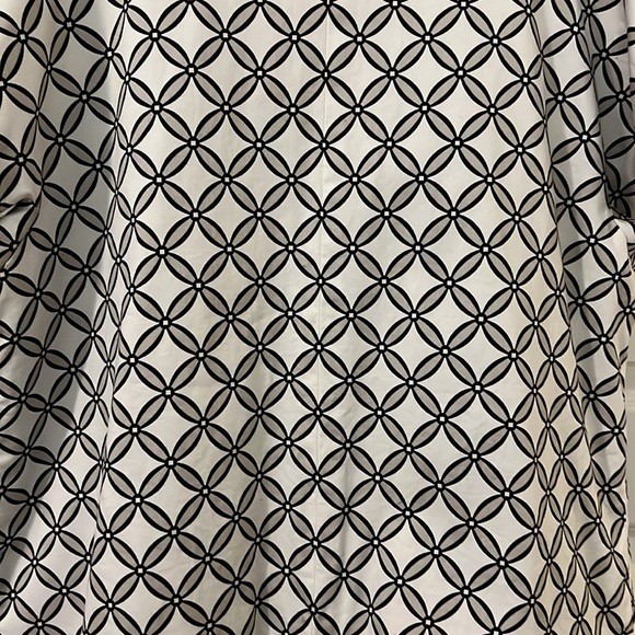 Coldwater creek geo design short sleeve blazer SZ 20-22 black & white work wear - Picture 11 of 14